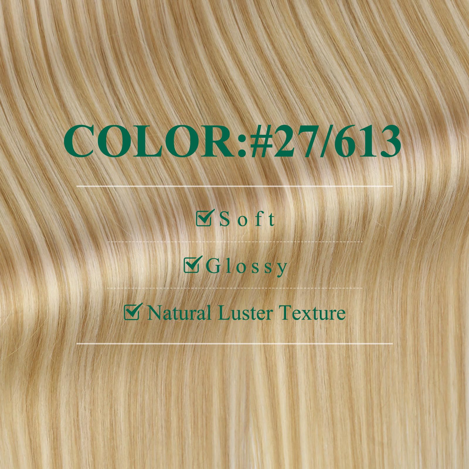 Easyouth Tape in Hair Extensions Remy Hair Highlight Tapes Extensions Human Hair Strawberry Blonde to Bleach Blonde Real Hair Extensions Tape in Glamorous Hair 22Inch 50g 20pcs - Image 2
