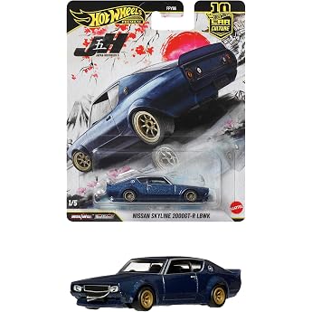 Hot Wheels Car Culture Japan History 5 Nissan Skyline 2000GT-R LBWK Ride On Toy Mini Car Ages 3+ Blue JKF11