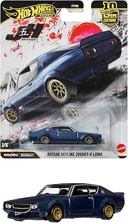 Mattel 美泰 Hot Wheels 风火轮 汽车文化 日本历史5 日产 Skyline 2000GT-R LBWK 交通工具玩具 迷你车 3岁以上 蓝色 JKF11