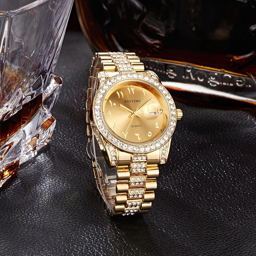 Amazon | 豪華なキラキラ光るカラフルなフルダイヤモンドウォッチ Amazon | 豪華なキラキラ光るカラフルなフルダイヤモンドウォッチ