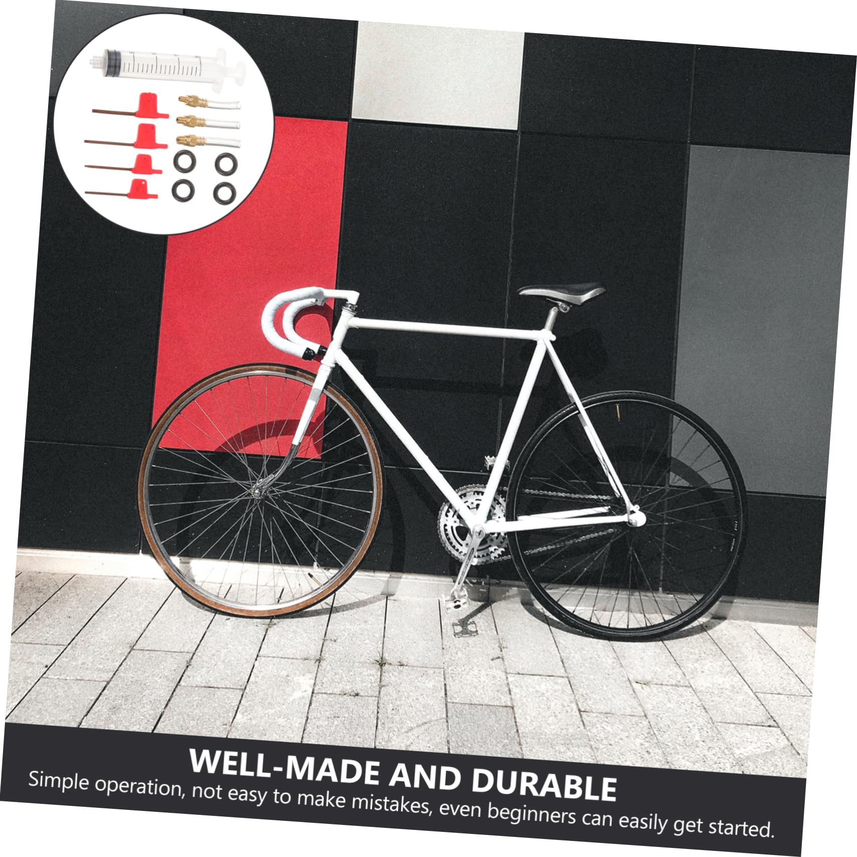 Abaodam 5 Ensembles Kit de Purge pour Vélo Outil de Réparation de Freins avec Injection Huile Portable pour Entretien de Bicyclettes