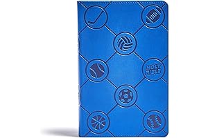 Sports LeatherTouch Boys Bible in Bold Red