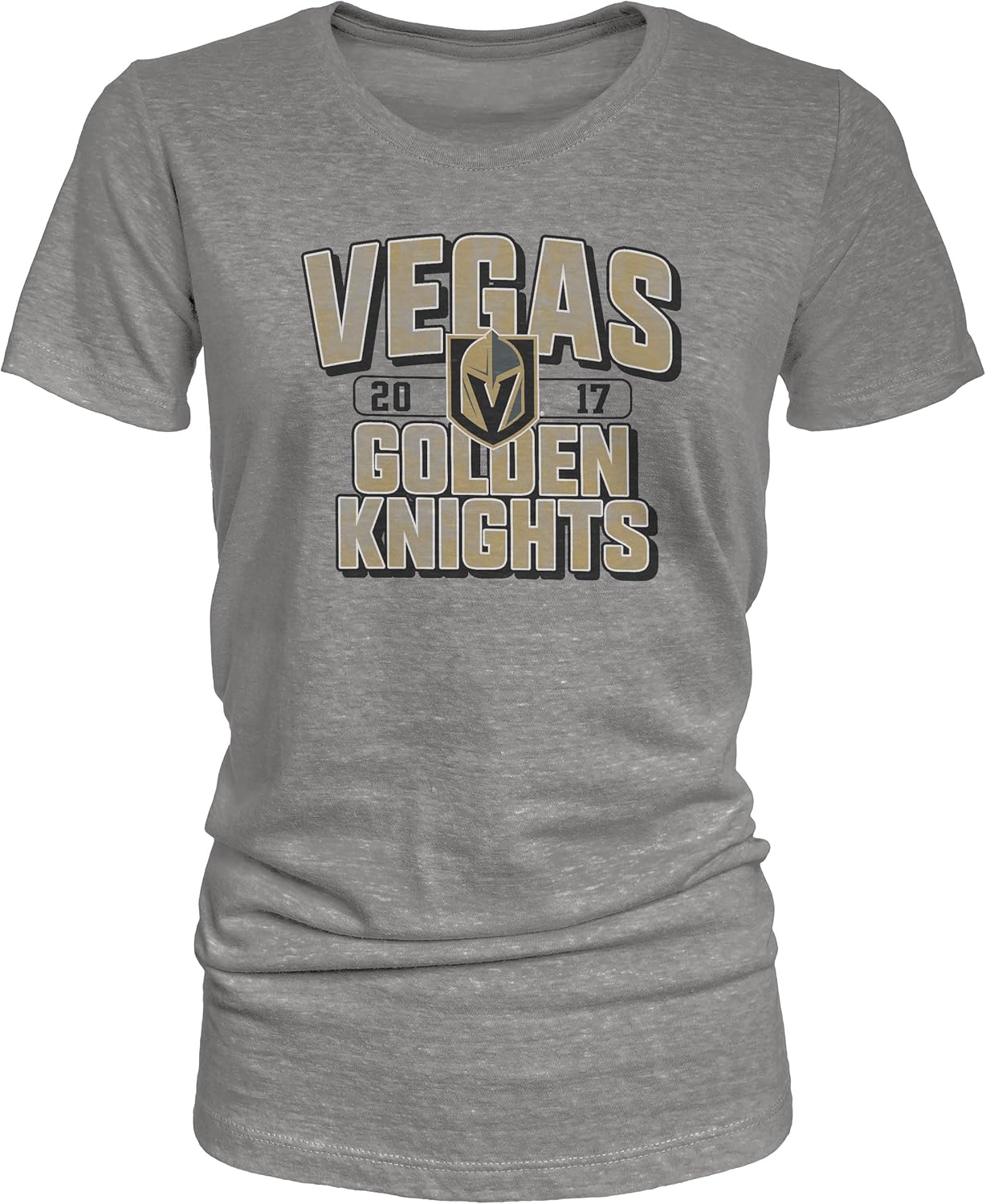 Blue 84 NHL Womens NHL Officially Licensed Women's Tri-Blend T-Shirt Gray