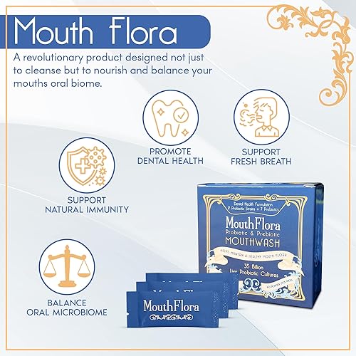 Miniatura 2 de Enjuague bucal probiótico y prebiótico para adultos Alivio bucal de boca seca y bucal Enjuague bucal para la salud de las encías Paquete de 60