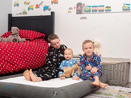 Miniatura 4 de HUGBINO Cama inflable de viaje para niños, colchón de aire para niños, cama inflable portátil para niños, ligera y resistente, camas y colchones