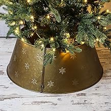 Christmas Tree Skirt Christmas Tree Ring Tree Stand Border Gold (57 cm Diameter Gold)