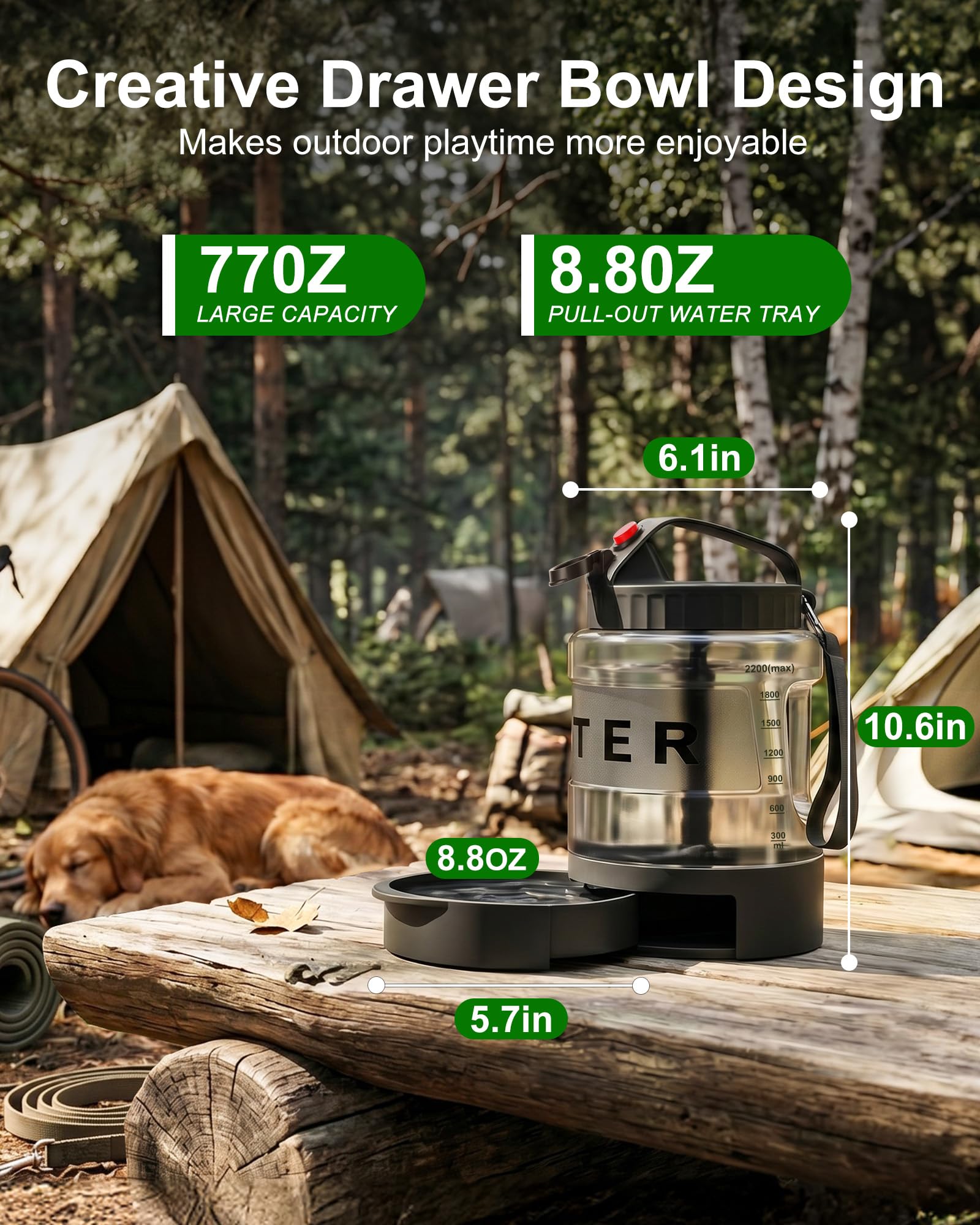 アクセサリー NEIGHBORHOOD DOG TRAVEL BOTTLE Pet Supplies : 77oz Portable Dog Water Bottle, Camping Essentials