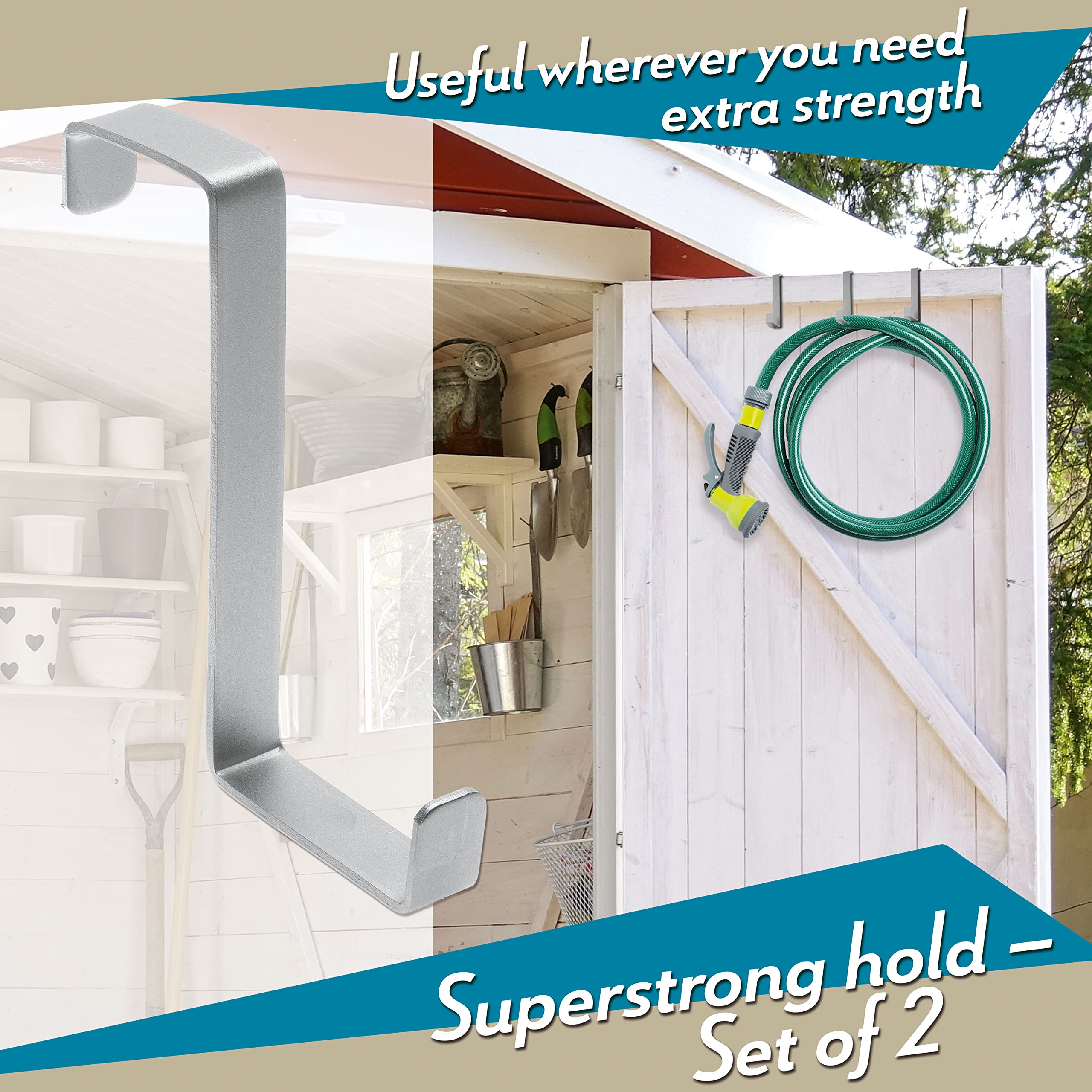 Over The Door Hooks 10 Pack, Z-Shaped Door Hanger Hook Fits The 1 3/8 and 1 3/4