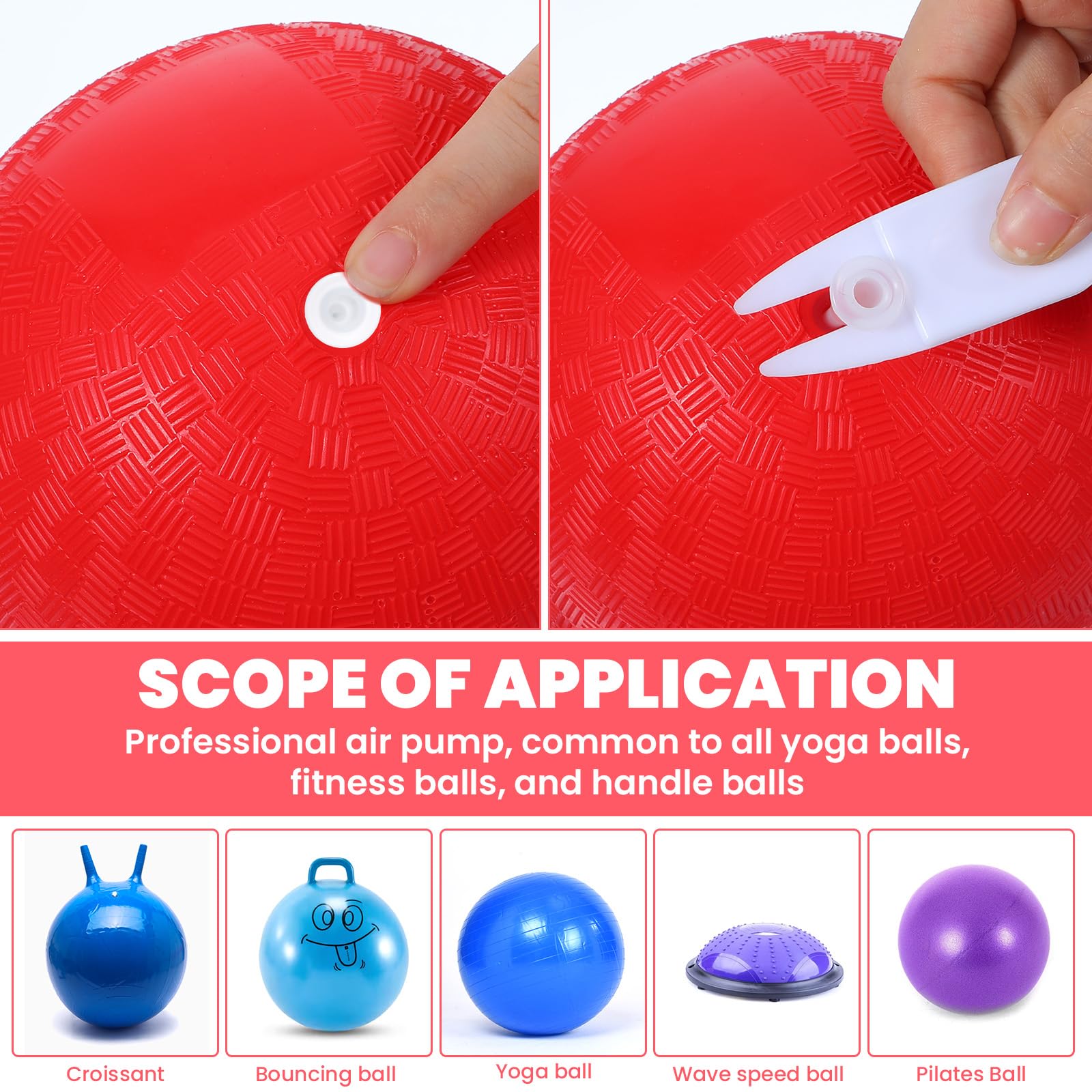 Ymapinc Lot de 12 bouchons de rechange pour ballon de fitness, yoga, ballons gonflables pour la maison, la salle de sport