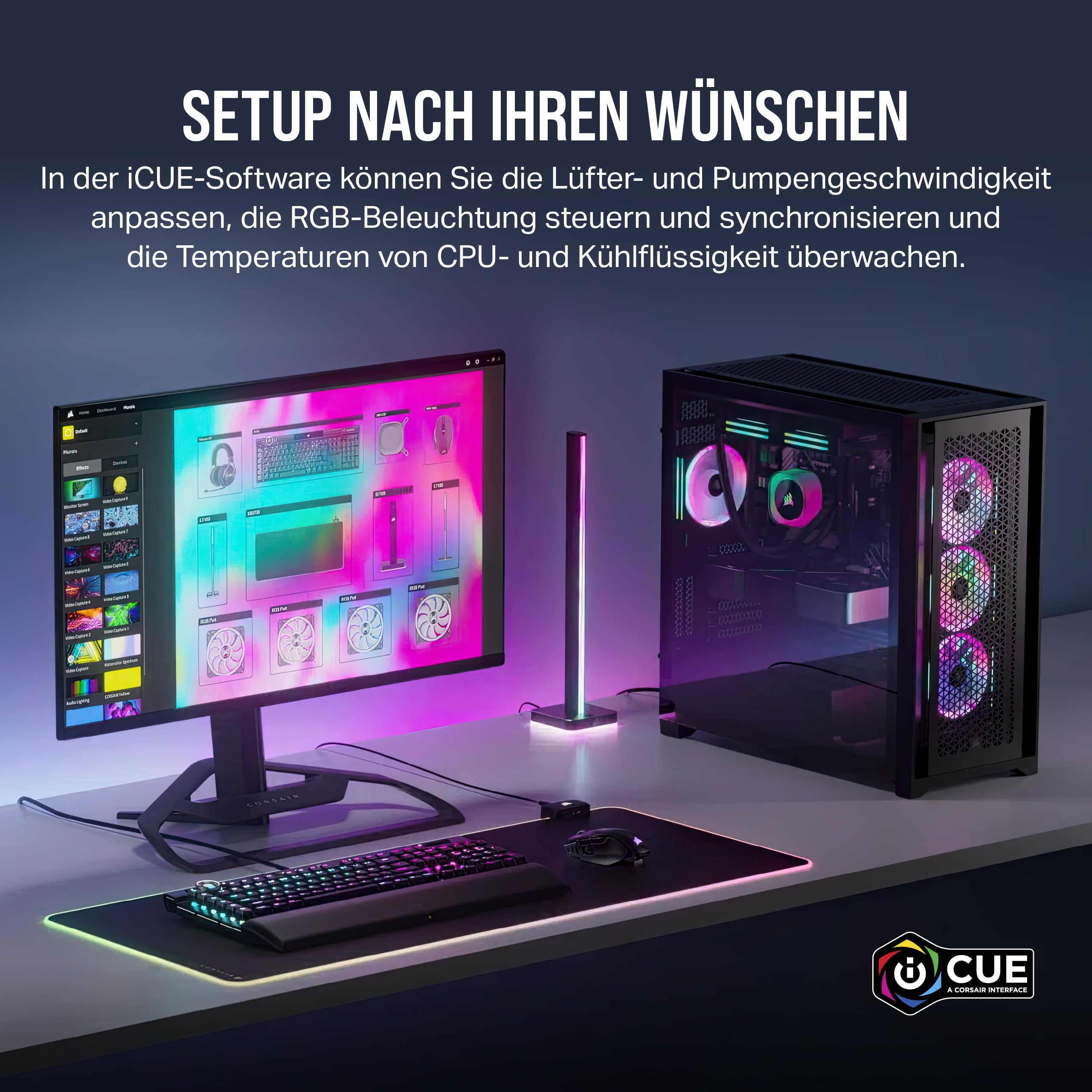CORSAIR iCUE LINK QX120 RGB 120mm RGB Lüfter - Dreierpack - Schwarz