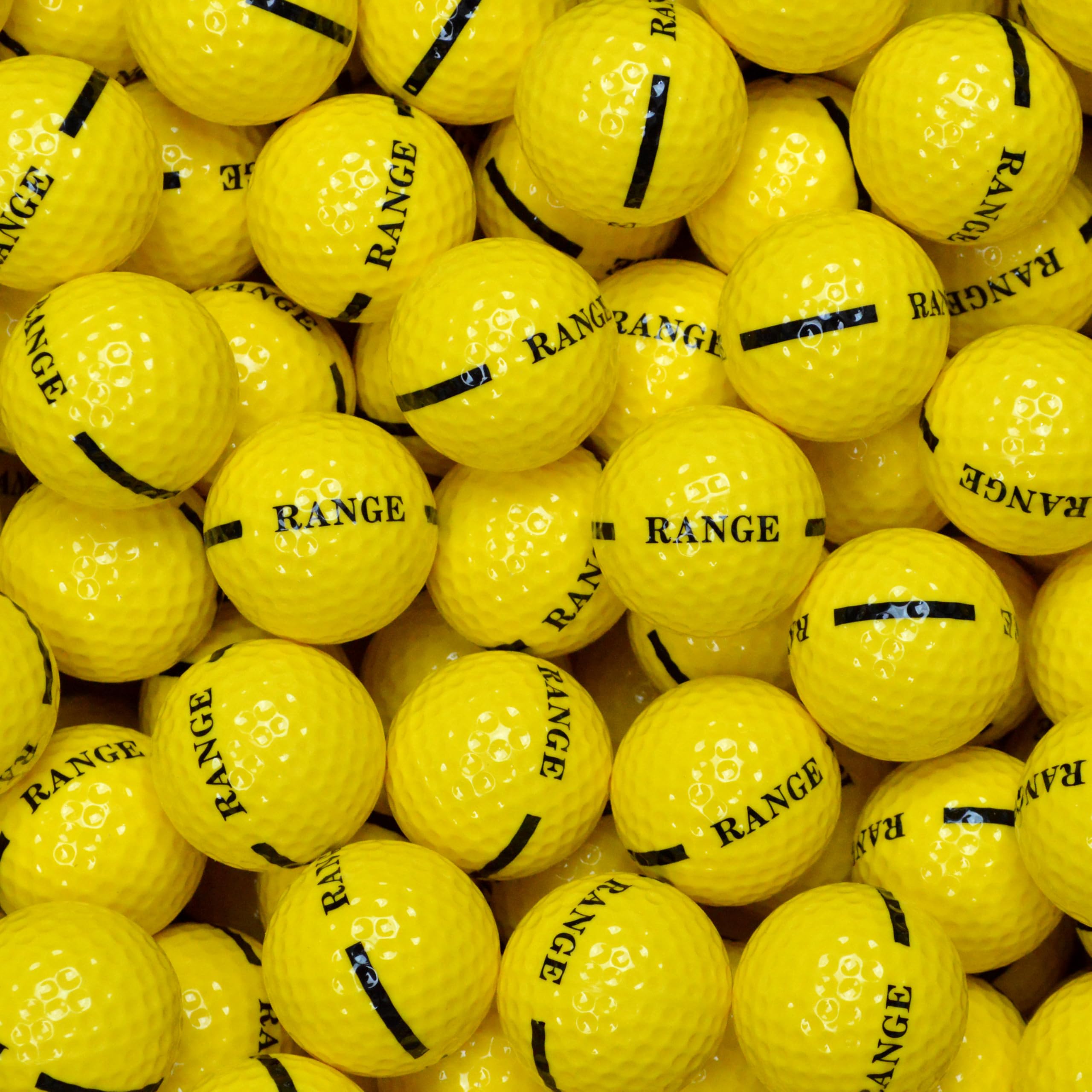 Second Chance Range Golf Balls - 1 Piece Construction, 80 Compression, Standard Golf Balls for Driving Ranges, 12 Yellow Golf Balls