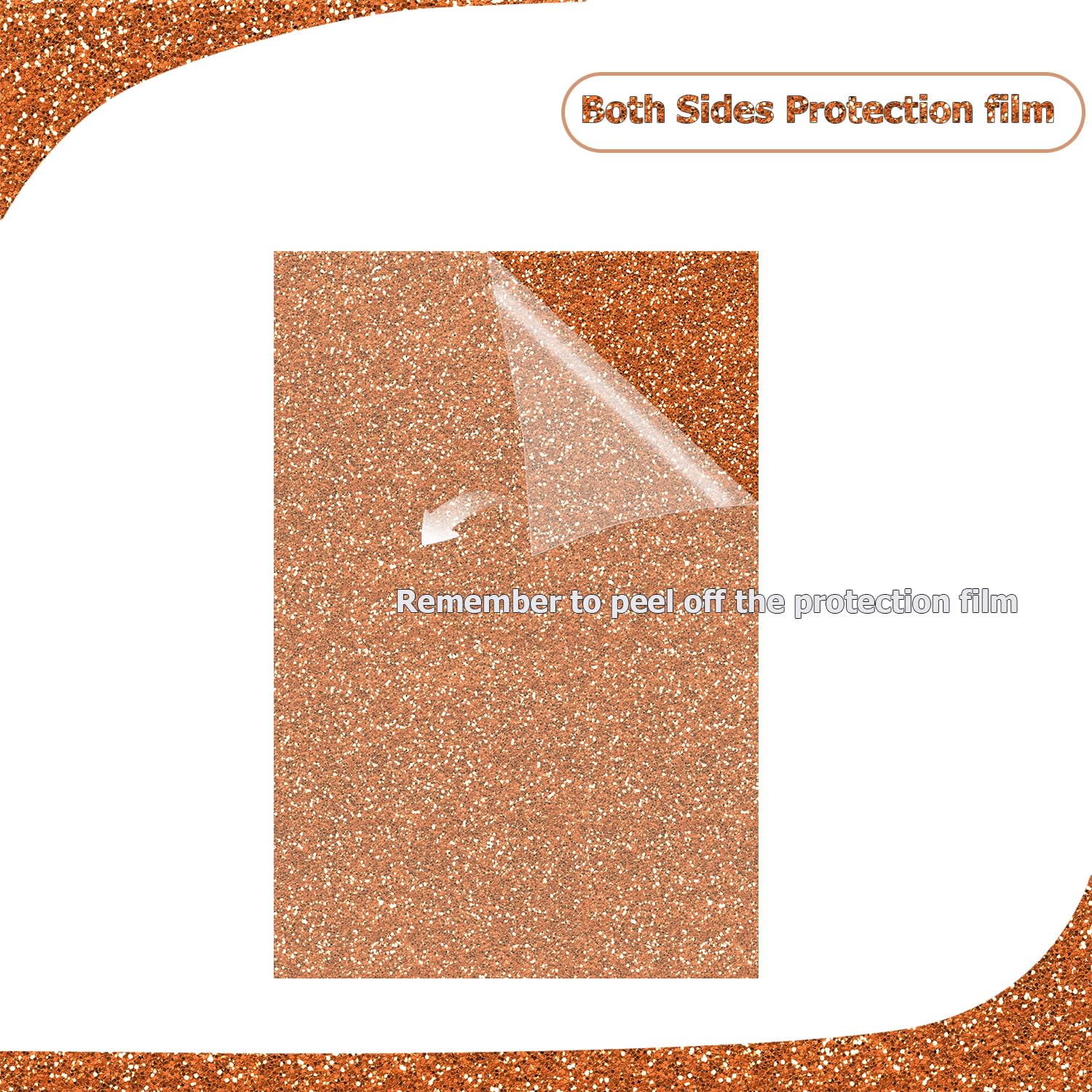 Glitter Orange Acrylic Sheets - 2 Pack for Crafts & Laser Cutting -3
