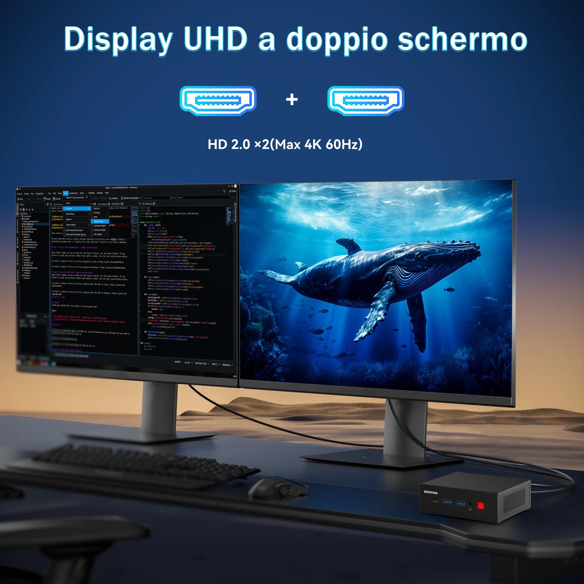 Mini PC N2, Alder Lake-N100 (fino a 3.4 GHz), 16GB DDR4 500GB SSD, Mini Computer Portatile per Ufficio e Casa, 4K UHD, WiFi 6, BT5.2, 2xHD, Design Compatto e Silenzioso