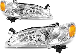AUTOSAVER88 Headlight Assembly Compatible with 1998-2000 Toyota Corolla
