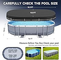 Vista 42 de LXKCKJ Cubierta de Piscina Redonda de 6 Pies, Cubiertas Solares para Piscinas Sobre el Suelo, Cubiertas de Piscina de Tanque de Almacenamiento