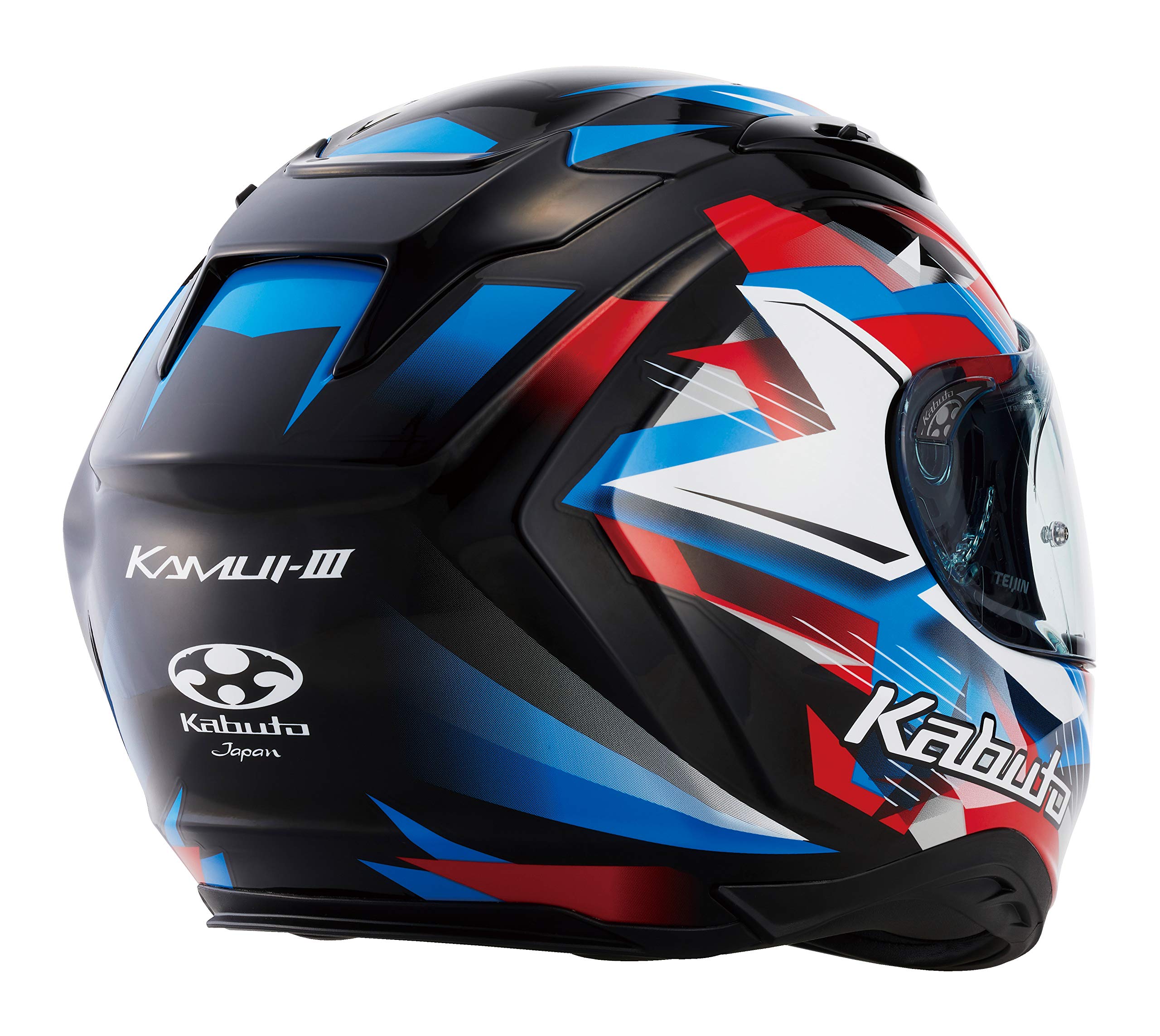 OGK KABUTO KAMUI-3 STARS ブラックブルーレッド カムイ3 Amazon | [オージーケーカブト] バイクヘルメット フルフェイス
