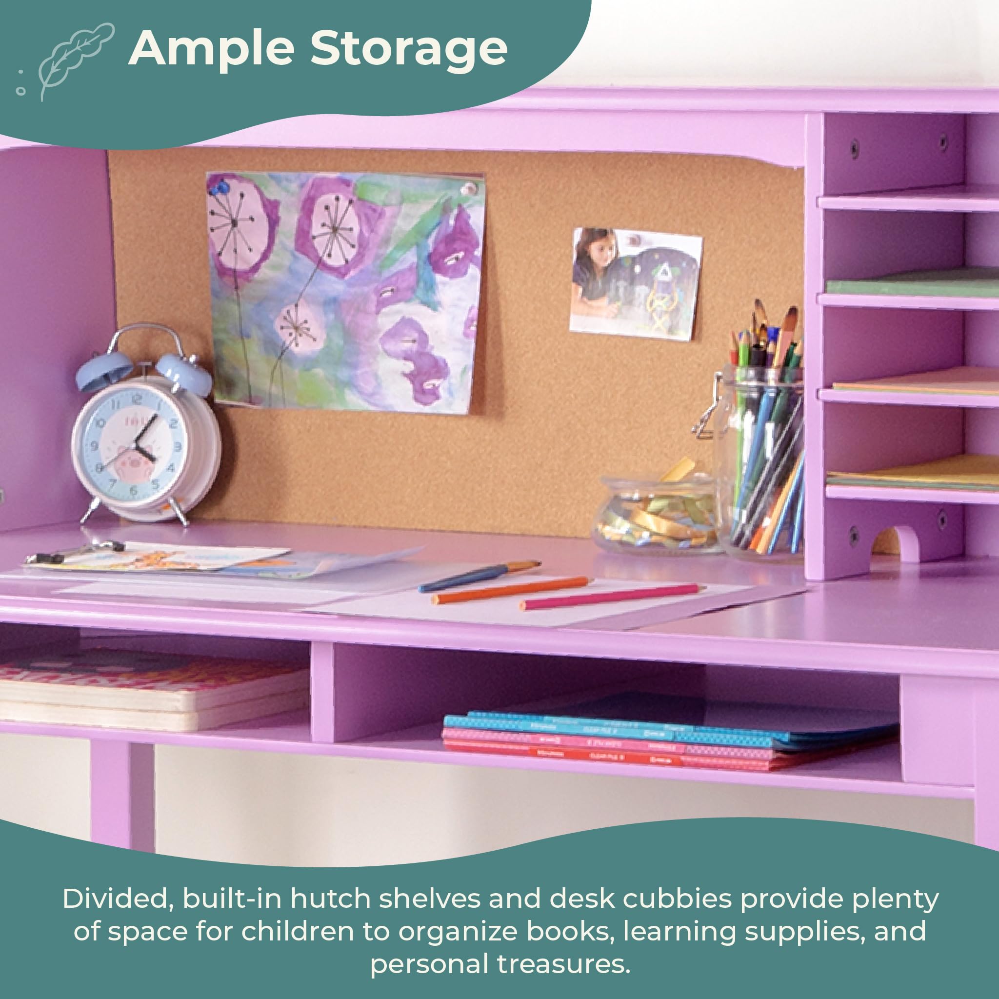 Amazon.com: Guidecraft Kids Media Desk and Chair Set - Lavender