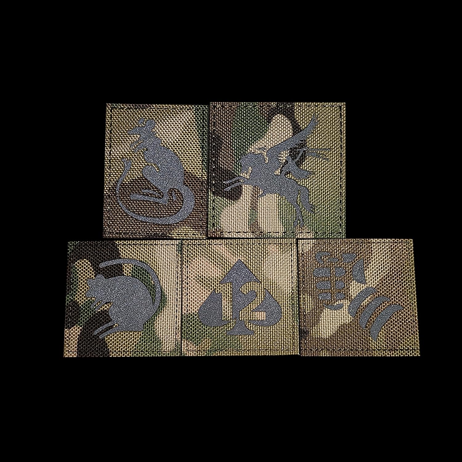 Rat Tags IR Infrared Reflective Patches Tactical Military Morale Emblem Armband Badges Appliques Hook and Loop for Backpacks, Uniforms, Jeans, Jackets, Vests, Hats image 2