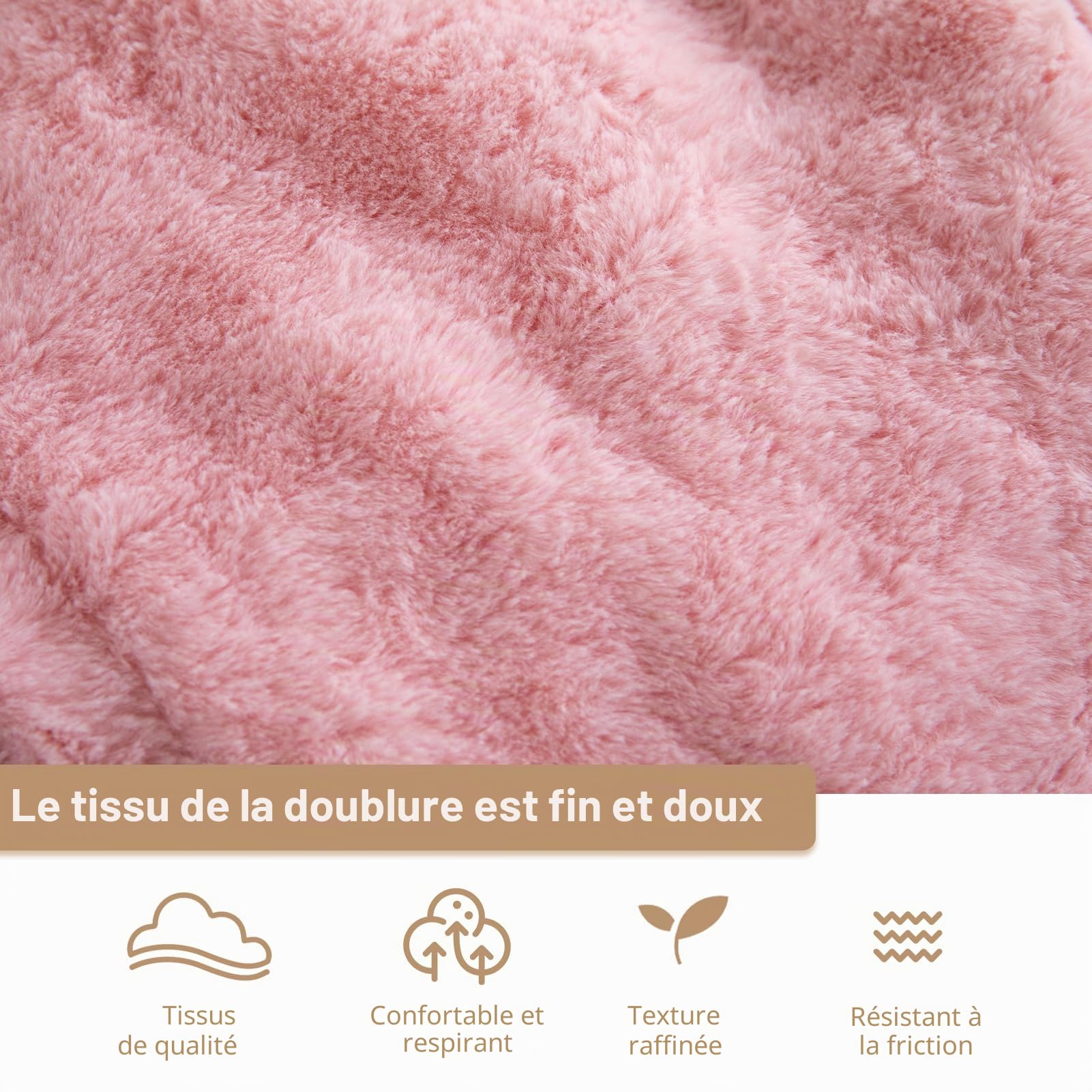 MAXYOYO Lit pouf poire - Convertible - Se replie de fauteuil pouf poire en lit - Grand canapé avec housse en peluche et rembourrage moelleux inclus pour adulte, invité (Rose, 150 x 150 cm)