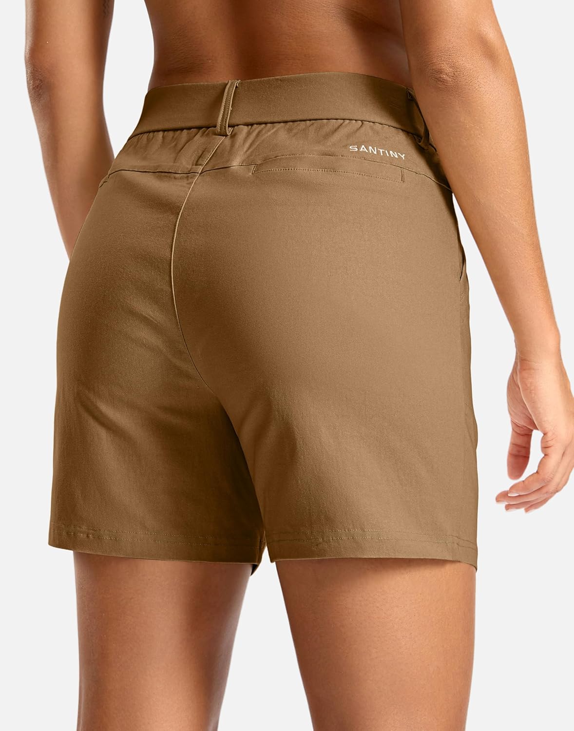SANTINY Women's 5"/7" Hiking Golf Shorts Quick Dry Stretch Casual Work Shorts with Pockets for Women Walking Travel Summer - Image 2