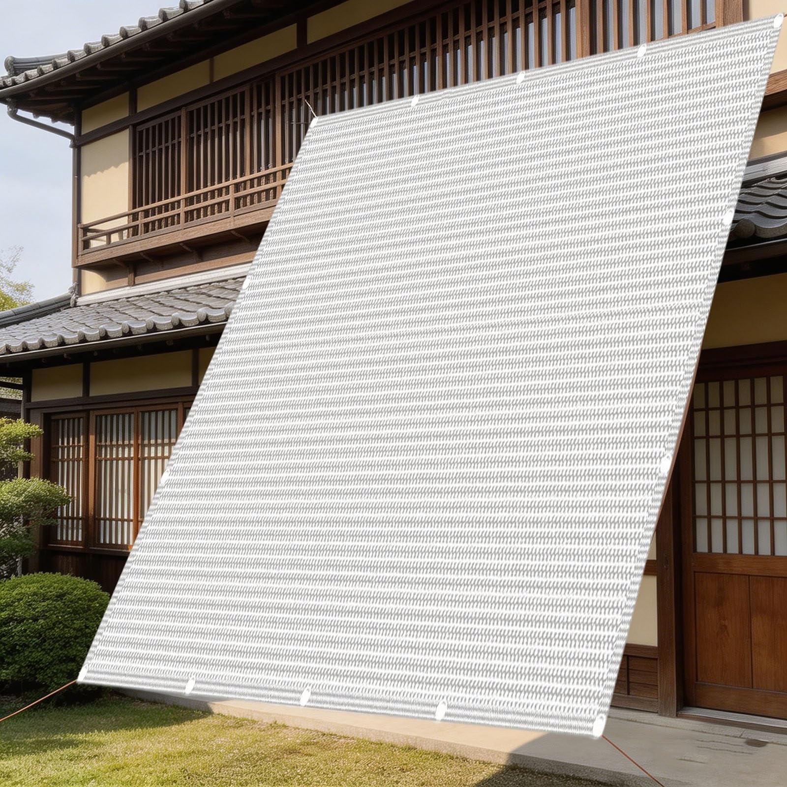 Voile d'ombrage pour jardin et terrasse créez un coin de fraîcheur blanc et design