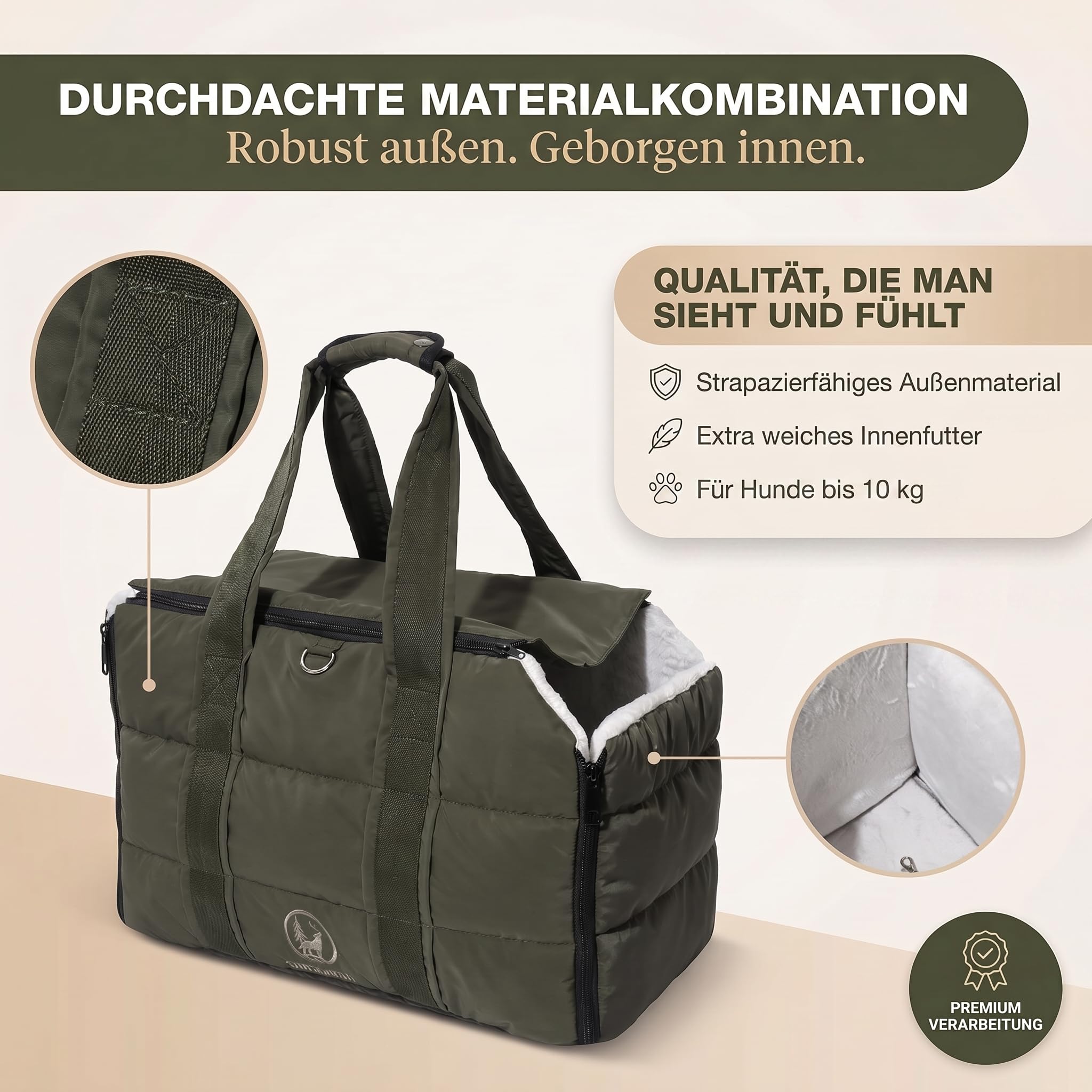 Bolsa 2 en 1 para perros pequeños, 10 kg, bolsa de transporte para perros y manta de viaje, bolsa de transporte para cachorros y gatos con correa de seguridad y forro térmico suave, práctica para café
