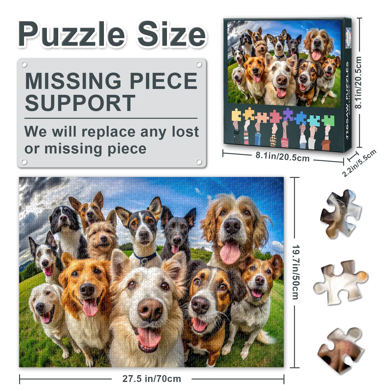 Diverse Collection of Dog Breeds Puzzles for Adults 1000 Pieces - Image 3