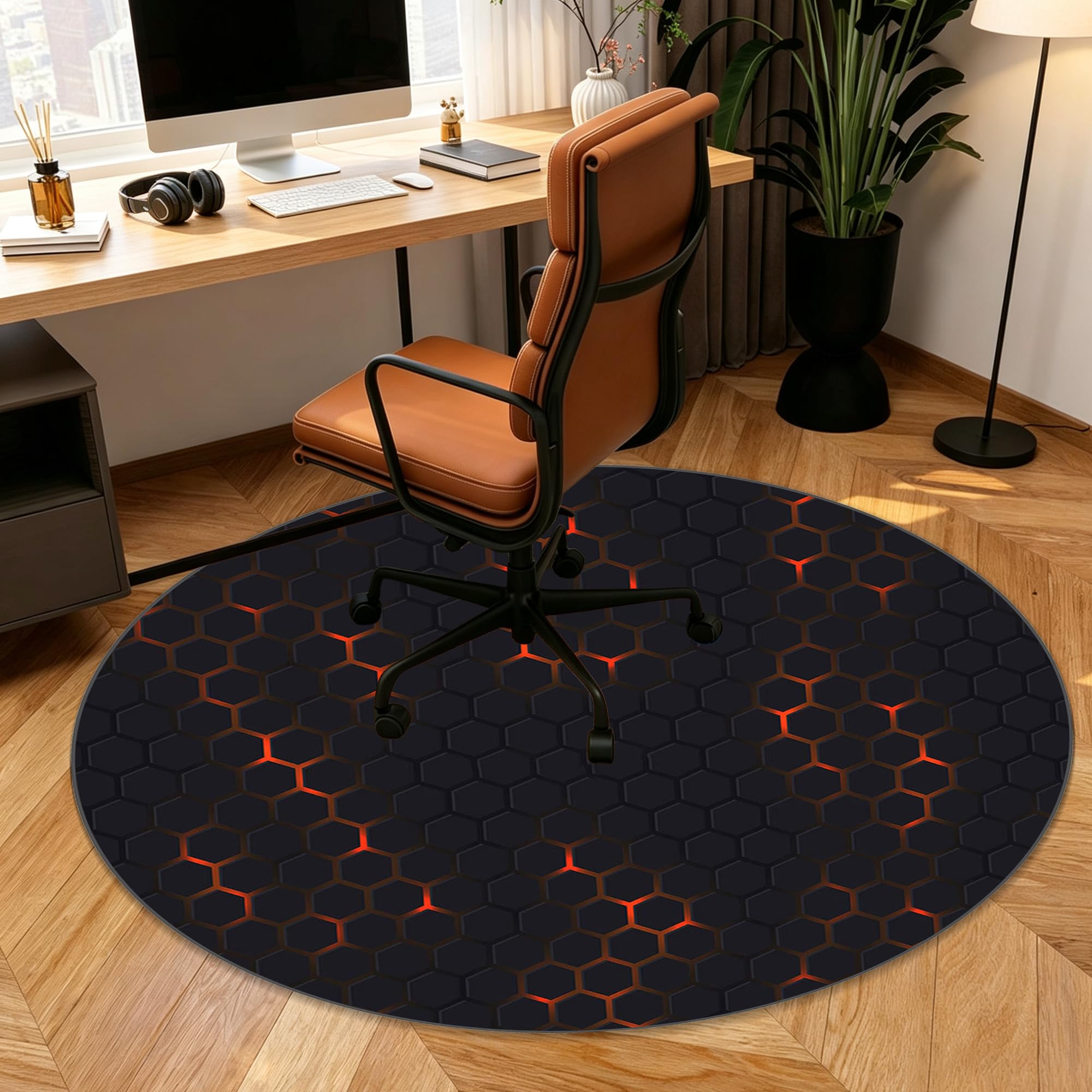 Redonda Gaming Protector de Suelo, Alfombra Silla Ruedas Gaming/Oficina