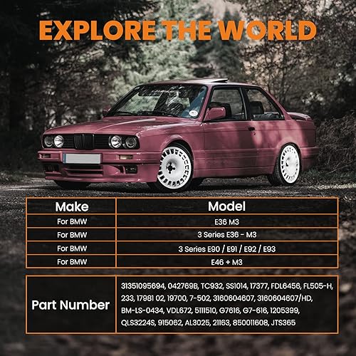 Miniatura 6 de maXpeedingrods Enlaces de extremo de barra estabilizadora delantera ajustable para BMW Serie 3 E36 E46 M3 E90 E91 E92 E93, kit de suspensión de