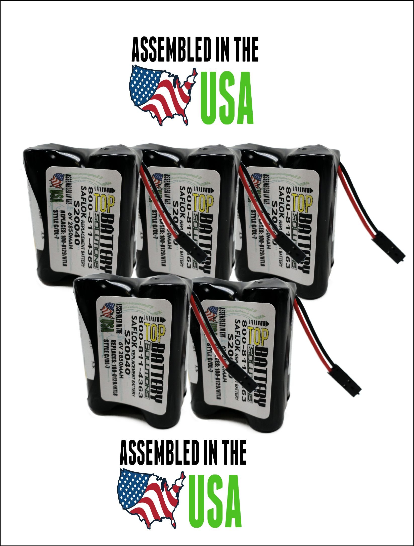 Buy 5pc Saflok S20040 Door Lock Batteries DL7 Interstate / Saflok