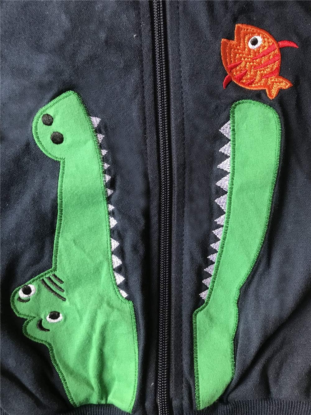 LitBud Toddler Boys Jacket Cartoon Dinosaur Animal Zipper Packaway Spring Autumn Hoodies Coat for Kids 1-7 Years - Image 3