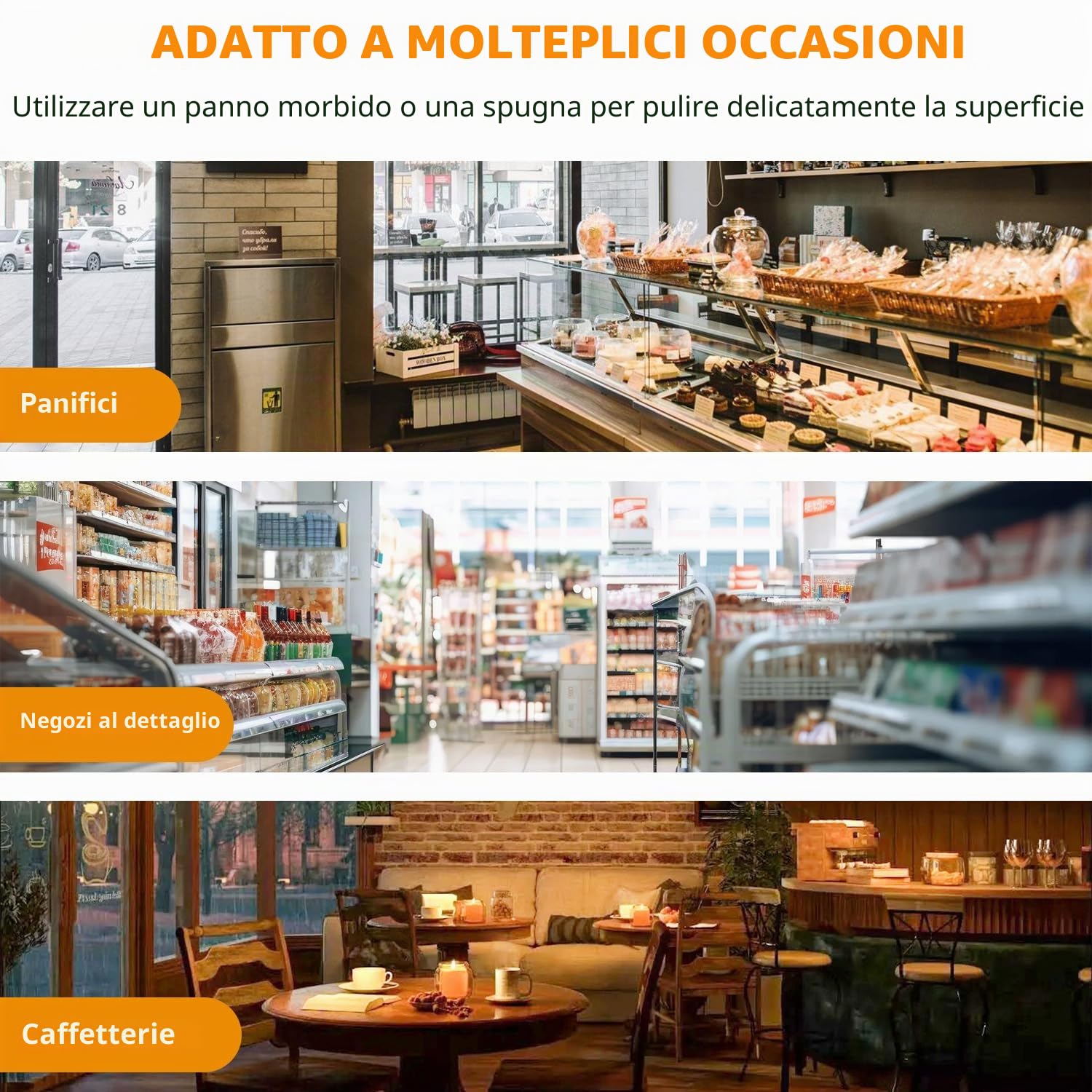 Vetrinetta per pasticceria con 3 vassoi, vetrina da banco commerciale con porte magnetiche, 53 cm x 43 cm x 42,5 cm, vetrina per dolci e cibo per vendita al dettaglio di hamburger, ciambelle