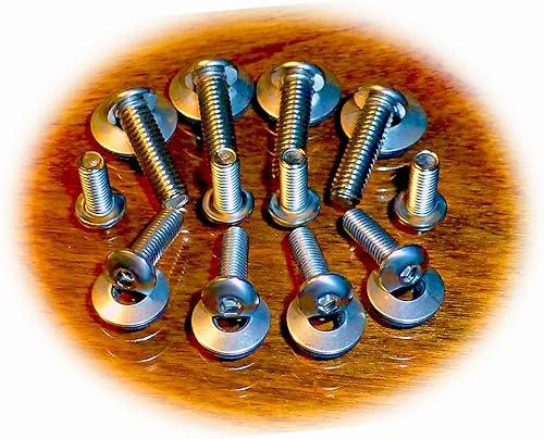 Miniatura 3 de RTBolts Pernos o tornillos de matrícula alemán de lujo para automóvil (compatible con BMW y Mercedes-Benz)