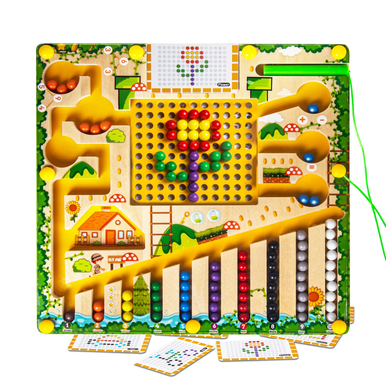 Giochi Bambini 2 3 4 Anni 3 In 1 Educativi Giochi Montessori 2 3 4 5 Anni Labirinto di Legno Colorate Palline Giochi Magnetici per Bambini 2 3 4 Anni Giocattoli Natale Regalo Bambini 2 3 4 5 Anni