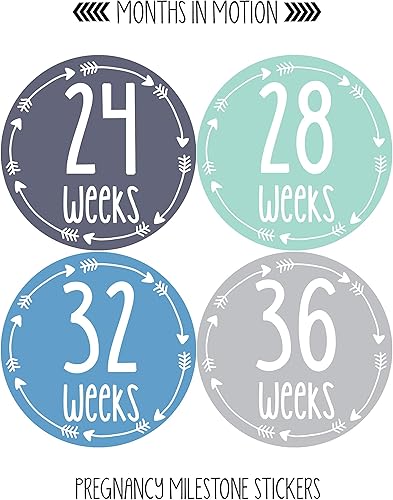 Miniatura 3 de Calcomanías semanales de crecimiento del vientre para embarazo, calcomanías para el vientre del bebé, calcomanía de la semana de la maternidad,