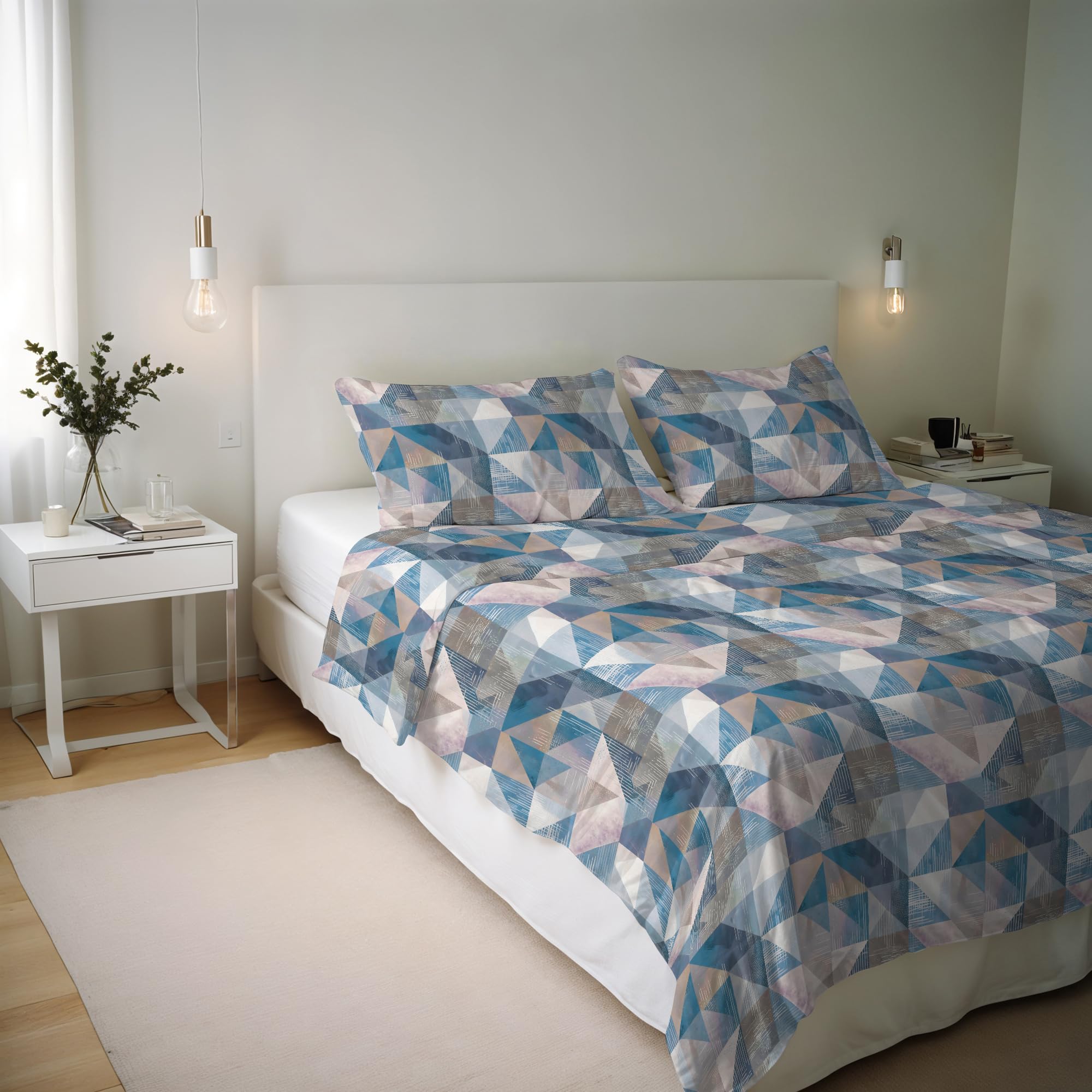 Italian Bed Linen River Cotton Double Duvet Cover Set, Made in Italy – Duvet Cover Set – Duvet Cover 250 x 200 cm with Double Flap and 2 Pillow Cases (Double, Sepik Grey)