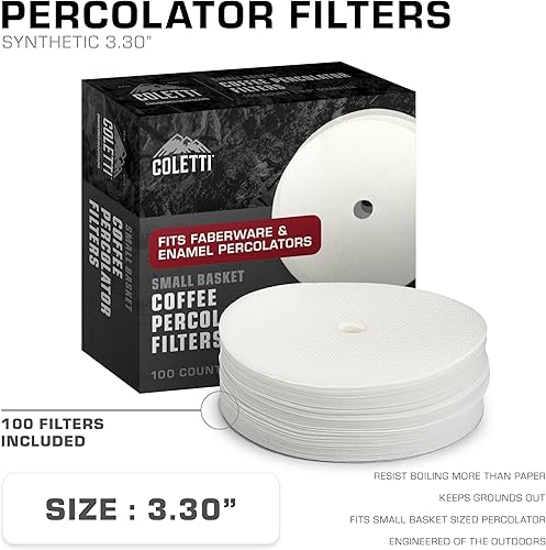 Miniatura 2 de COLETTI Filtros de café para percoladores  Filtros de café de disco para percoladores  Para cafeteras percoladoras esmaltadas clásicas  Que no