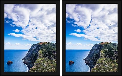 Miniatura 8 de Marco de fotos negro de 10 x 13 pulgadas, montaje en pared horizontal o vertical, decoración para fotos, pinturas, carteles, obras de arte