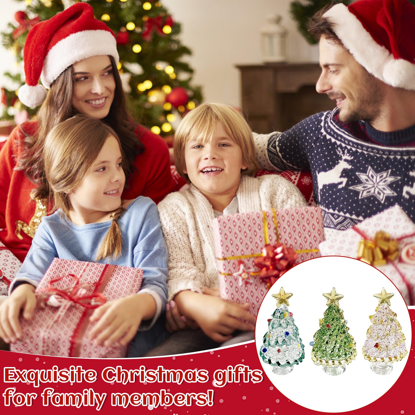 3er Set Mini Weihnachtsbäume | Handgefertigte Tischdeko Für Weihnachten