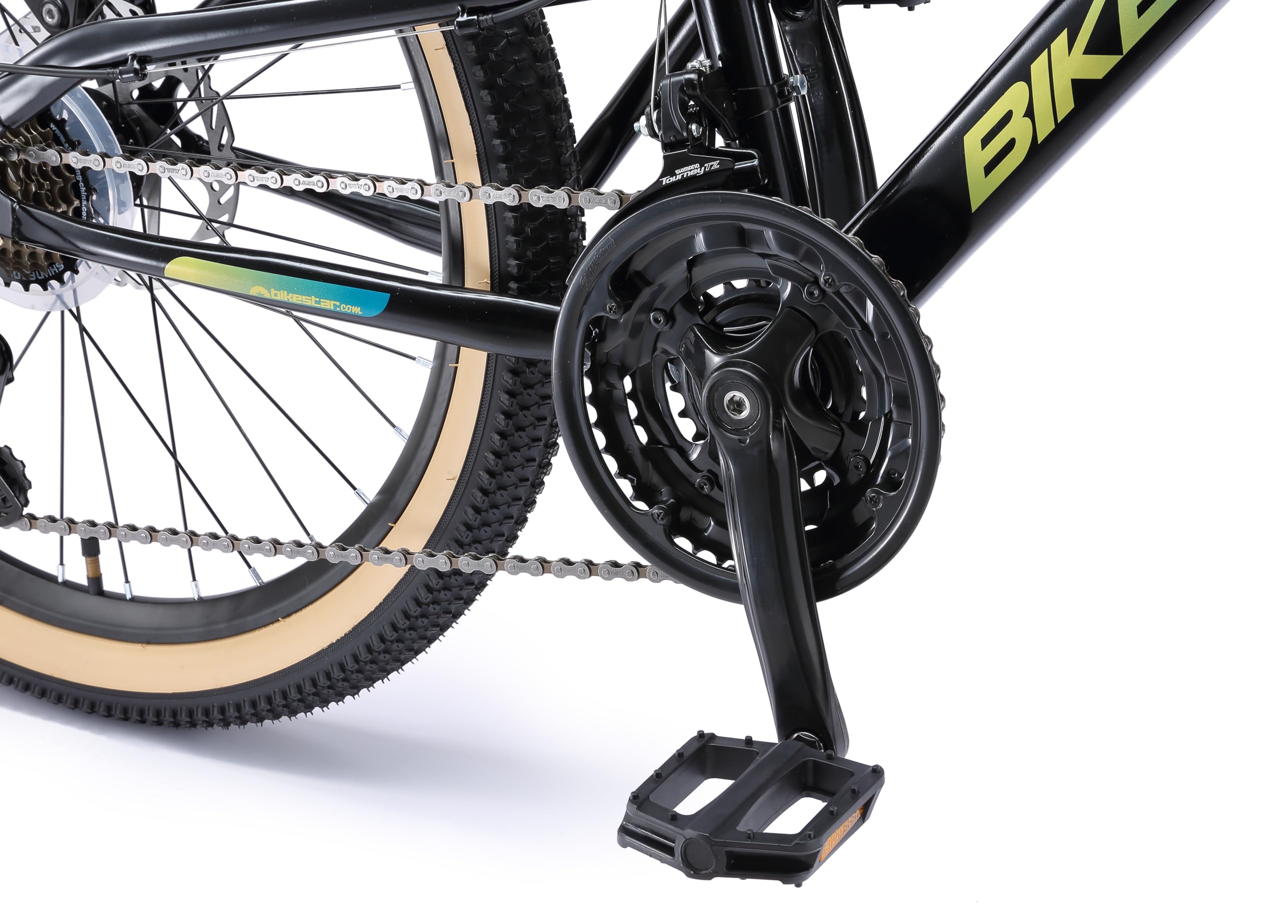 BIKESTAR MTB Mountain Bike Sospensione Completa per Bambini 8 Anni | Bicicletta 24 Pollici 21 velocità Shimano, Freni a Disco