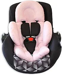 Laura Baby Colchonete para Bebê Conforto e Carrinho - Poá Rosa, 4.69 cm x 14.36 cm, Médio, Rosa