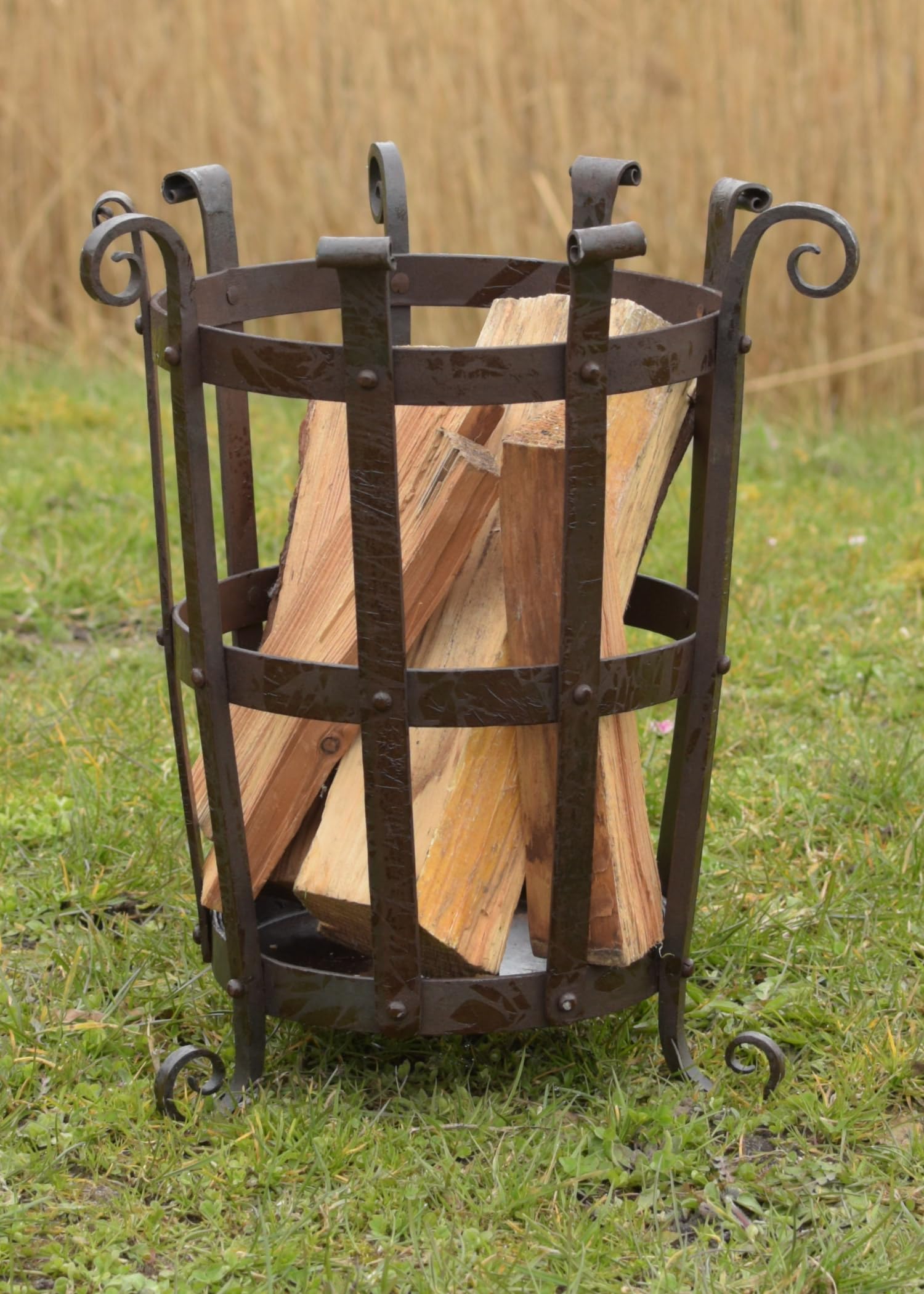 Ulfberth Mittelalterlicher Feuerkorb, aus Stahl, Ø ca. 25 cm