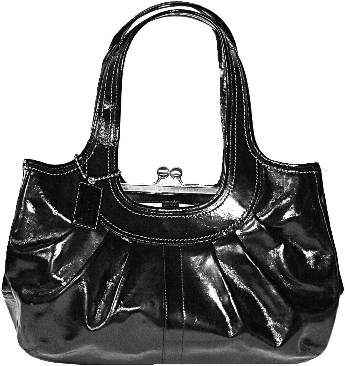 Coach Ergo Black Patent Leather Large Satchel Bag 14381