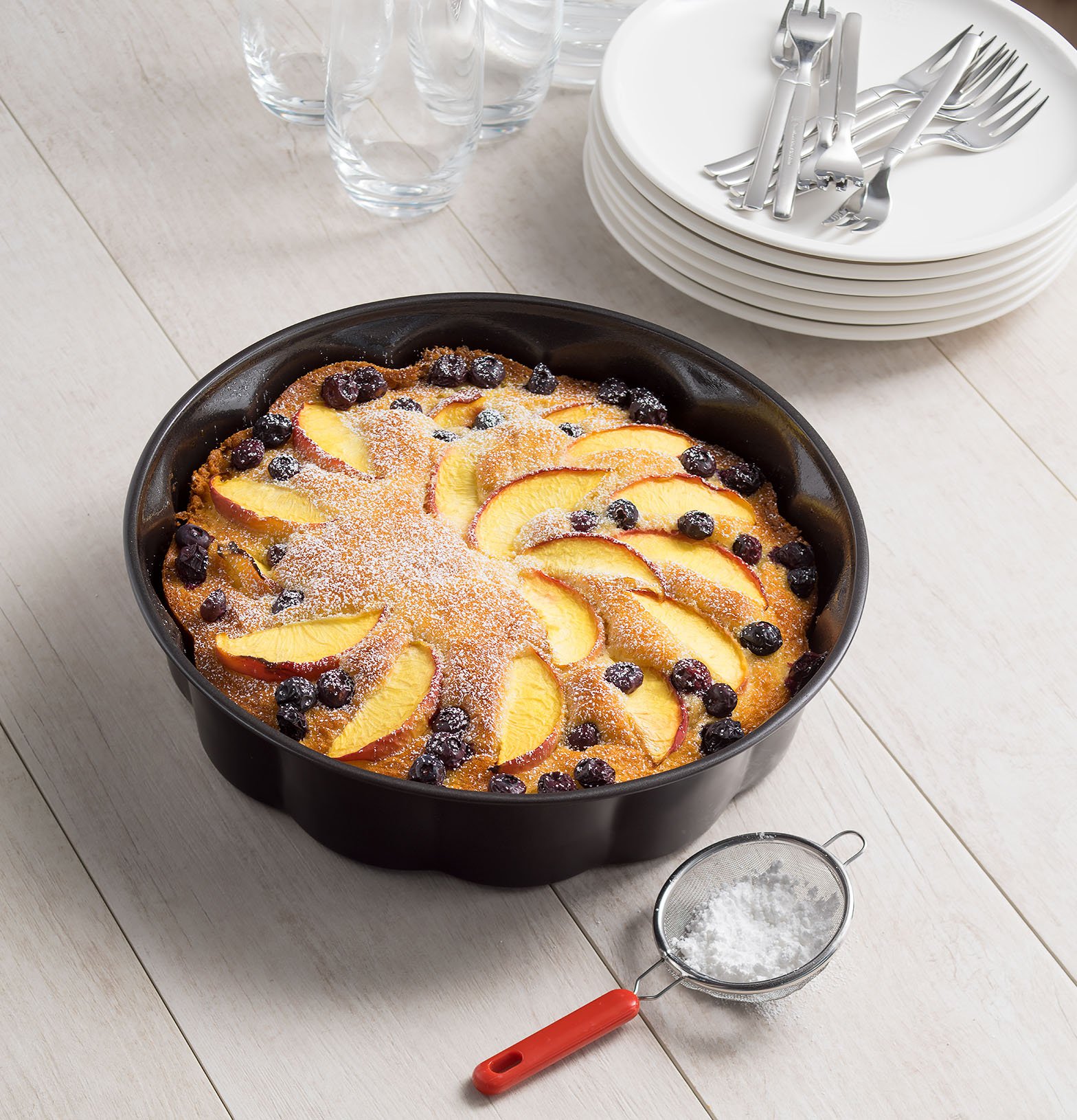 Tortiera Ballarini Patisserie - Diametro 28 Cm, Alluminio, Colore Nero - Foto 2