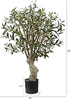 Vista 2 de Nearly Natural Árbol artificial de olivo de 2 pies