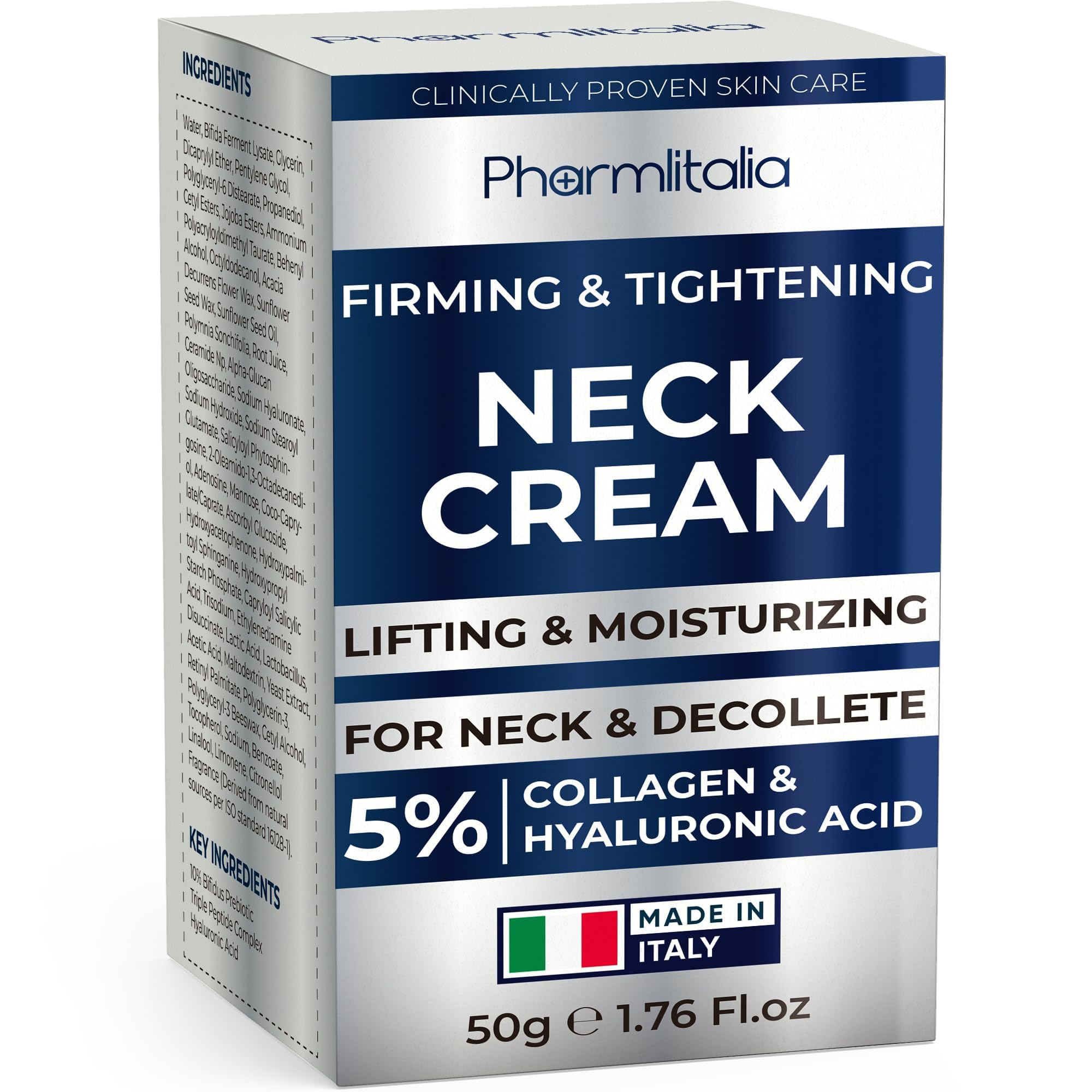 Neck Creams for Tightening and Firming Sagging Skin - Skin Tightening Cream for Face - Decollete & Chest, Under Chin Firming for Older Women - Neck Wrinkles Treatment with Collagen & Hyaluronic Acid