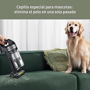 Samsung Aspiradora sin Cable Jet 75E Pet 200AW con Cepillo para Mascotas VS20B75AGR5/WA_4