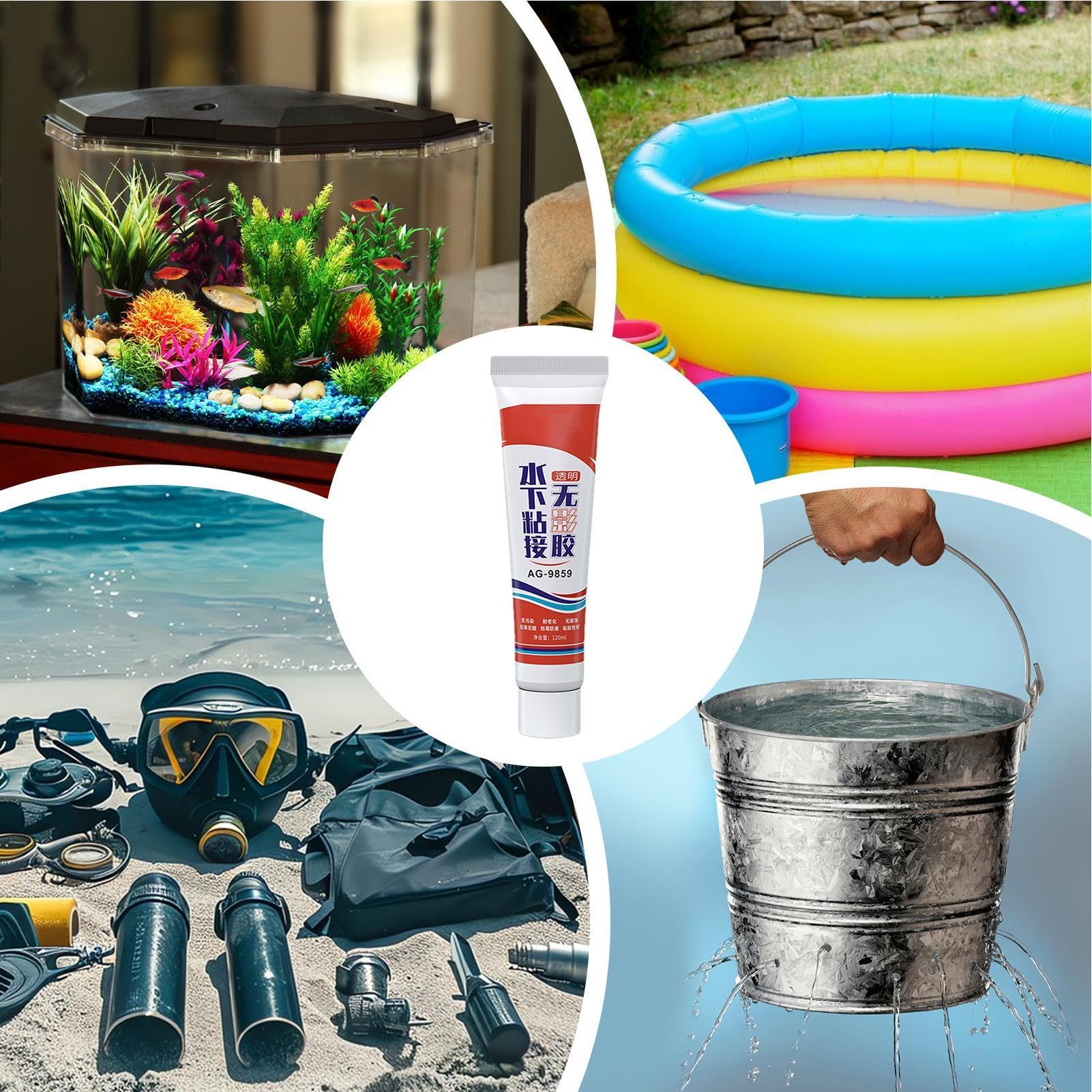Colla Per Acquario Sott'acqua - Silicone Impermeabile, Trasparente, Sicura Per Pesci, 120ml - Foto 10