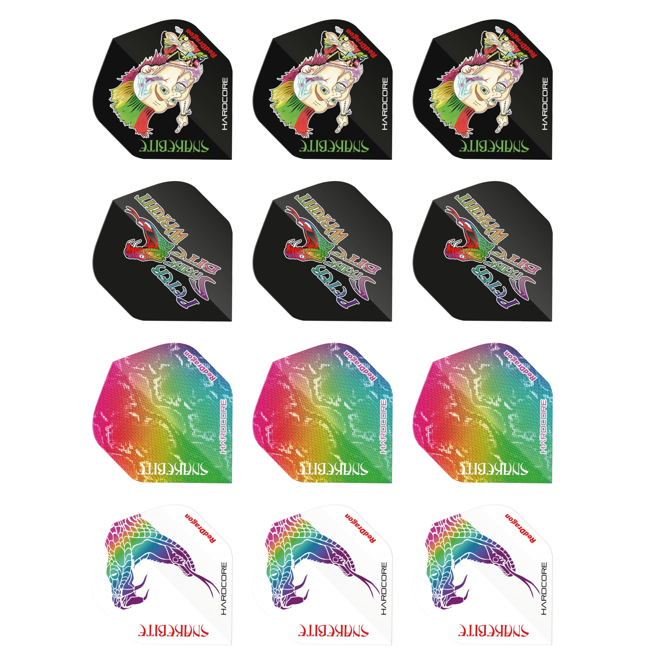 RED DRAGON Peter Wright Snakebite Selection Pack Flight Packs