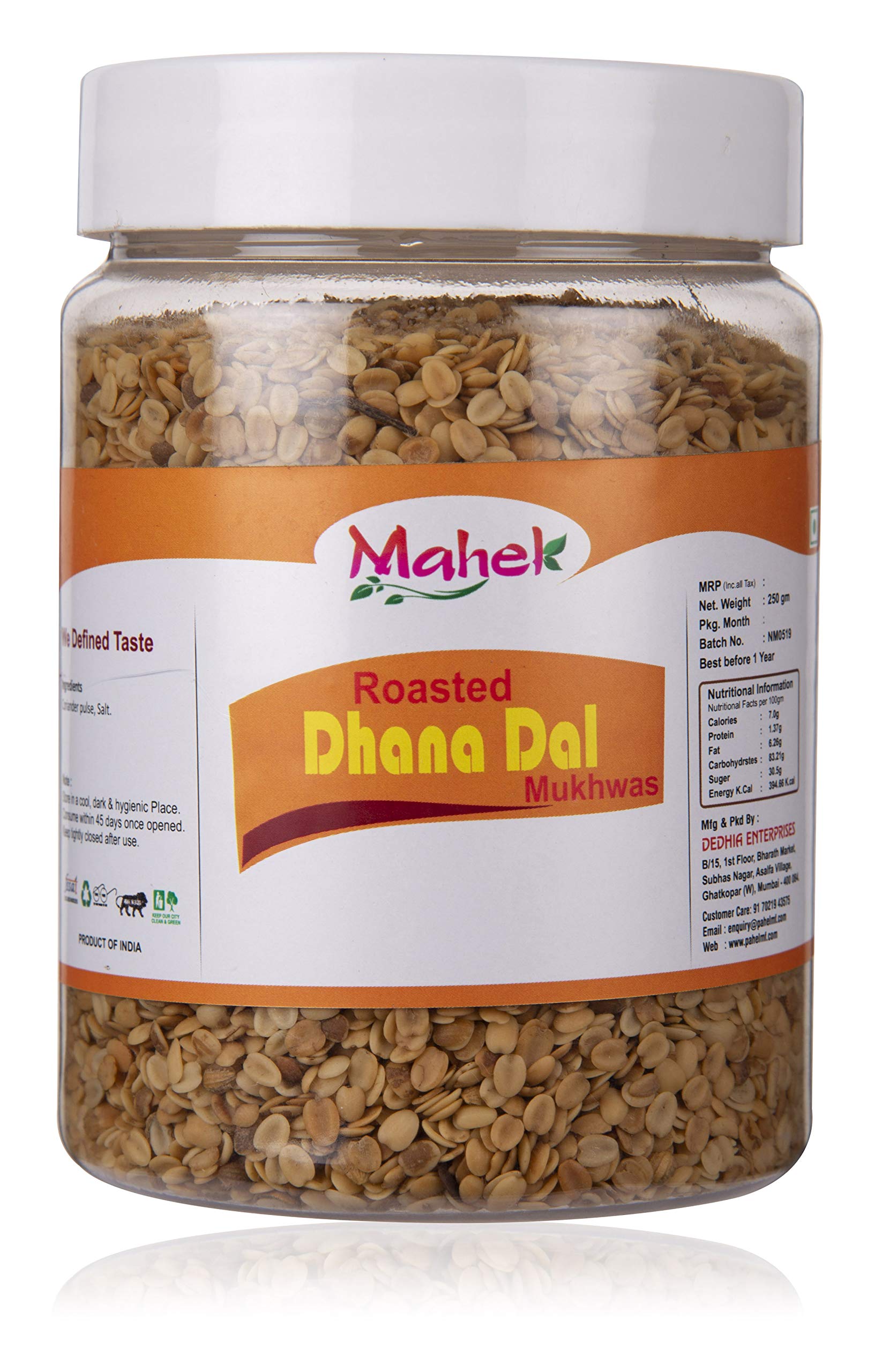 Mahek Roasted Coriander Seeds/Dhana Daal Mukhwas | Mouth Freshener,250 Gram (B07WRD4QT8) Amazon Price History, Amazon Price Tracker